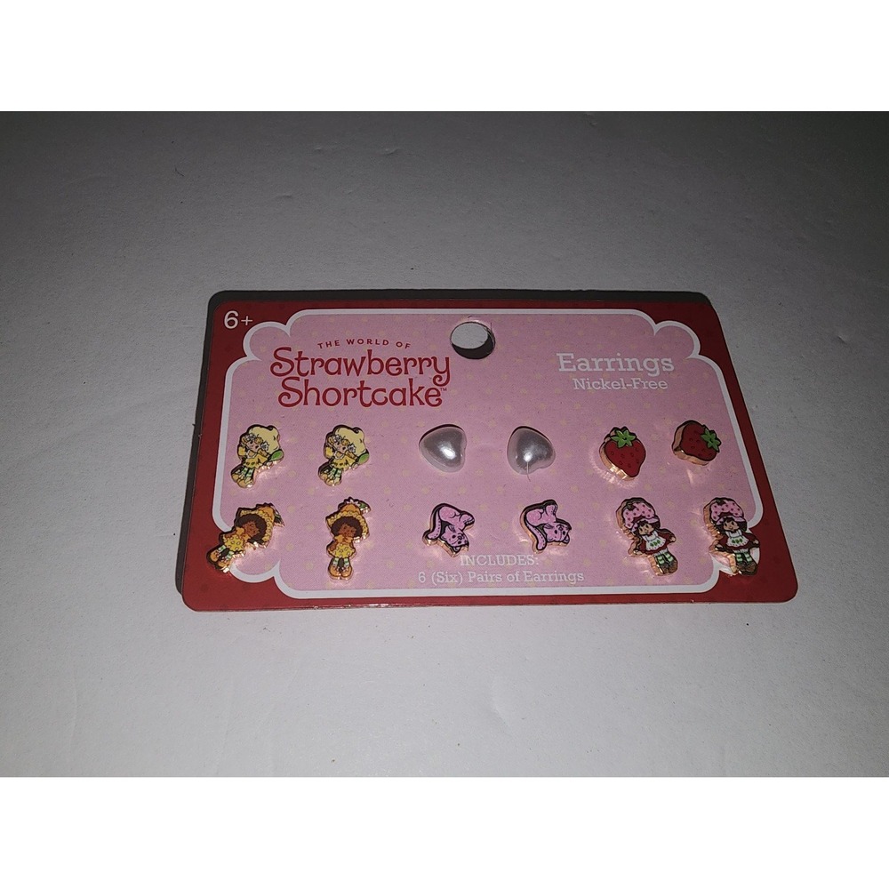 NEW Six Pairs of Strawberry Shortcake Nickel Free‎ Earrings